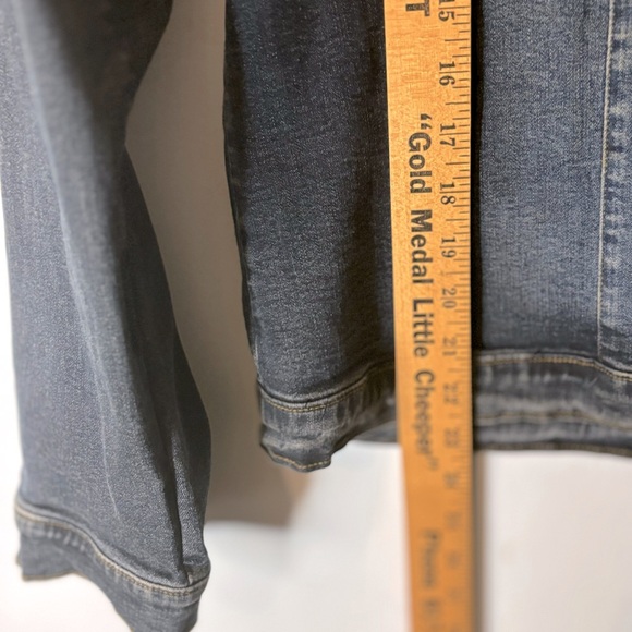 Sassy Thai Denim Jean Jacket Embellished Butterfly Embroidered Lace Size Large - Picture 13 of 13